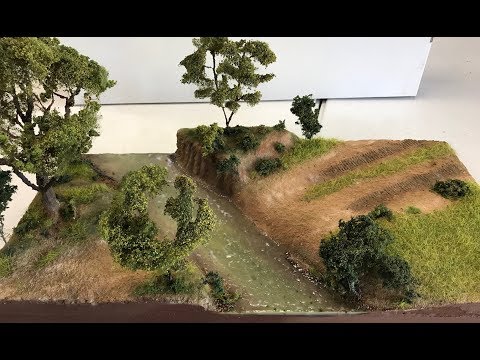 Building a realistic scenery stream diorama