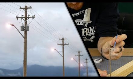 Extremely Realistic Utility Pole with Lighting Effects – Model Railroad Scenery