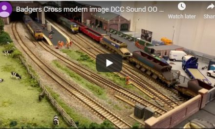 Badgers Cross modern image DCC Sound OO gauge model railway layout.